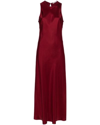 Asceno Valencia Silk Dress - Red