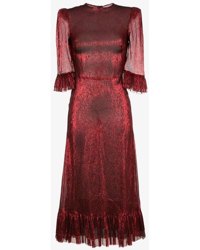 The Vampire's Wife Metallic Falconetti Dress - Red