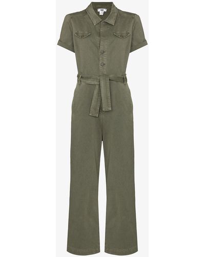 PAIGE Anessa Belted Jumpsuit - Green