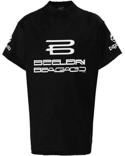 Balenciaga Ai Generated Cotton T-shirt - Black