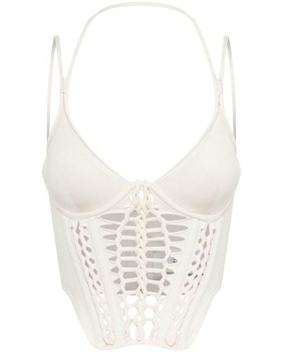 Dion Lee Braided Corset Top - White