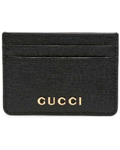 Gucci Embellished Textured-leather Cardholder - Black