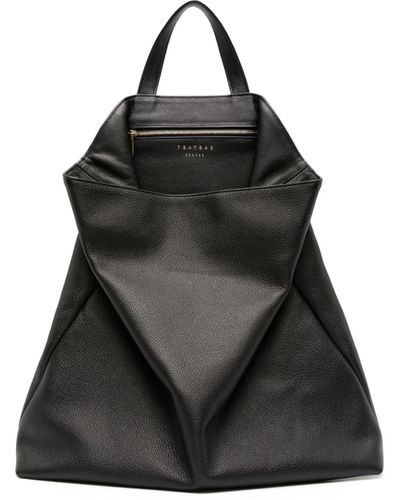 Tsatsas Fluke Leather Tote Bag - Women's - Calf Leather - Black
