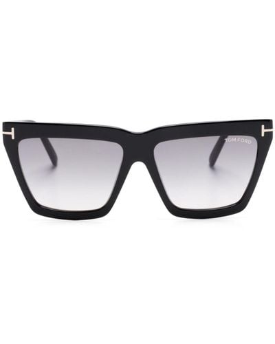 Tom Ford Eden Geometric-frame Sunglasses - Black