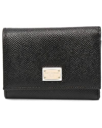 Dolce & Gabbana Dauphine Leather Wallet - Black
