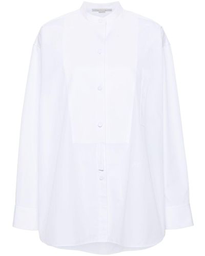 Stella McCartney Plastron-detail Cotton Shirt - White