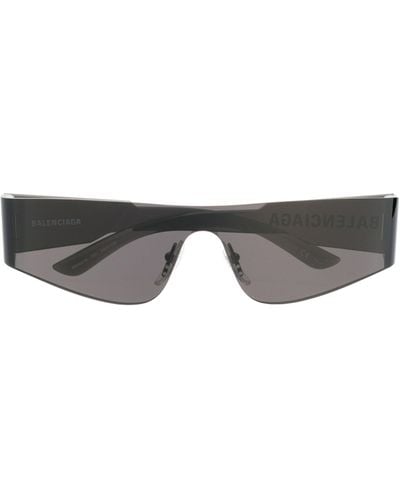 Balenciaga Mono Rectangular-frame Sunglasses - Grey