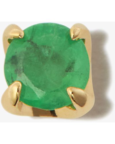 Otiumberg 14k Yellow Emerald Single Stud Earring - Metallic