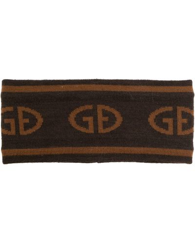 Goldbergh Brown Intarsia-knit Logo Headband