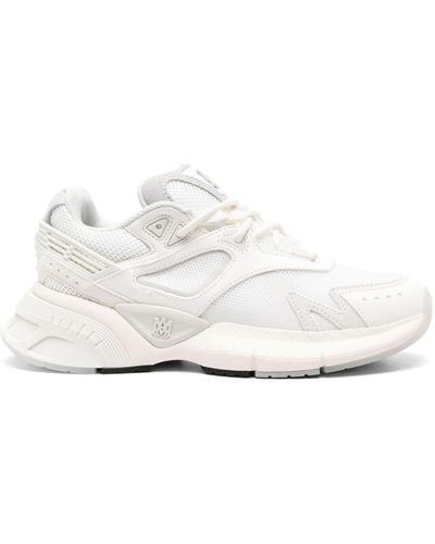 Amiri Ma Runner Chunky-sole Leather And Mesh Low-top Trainers - White