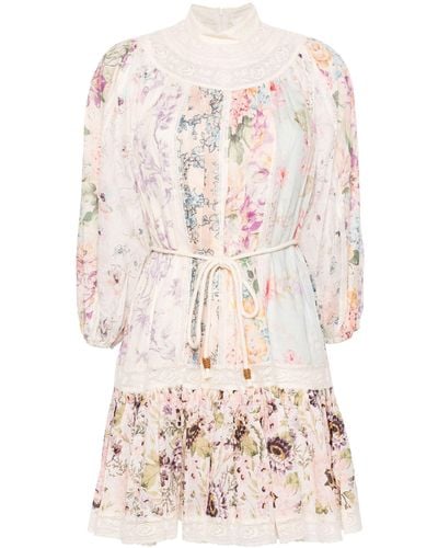 Zimmermann Multicolour Floral Cotton Dress - Natural