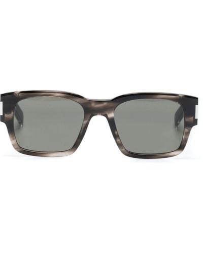 Saint Laurent Sl 617 Square-frame Sunglasses - Gray