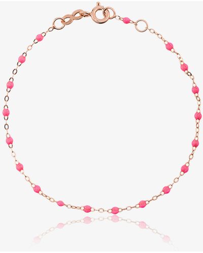 Gigi Clozeau 18k Rose Gold 17 Cm Beaded Bracelet - Pink