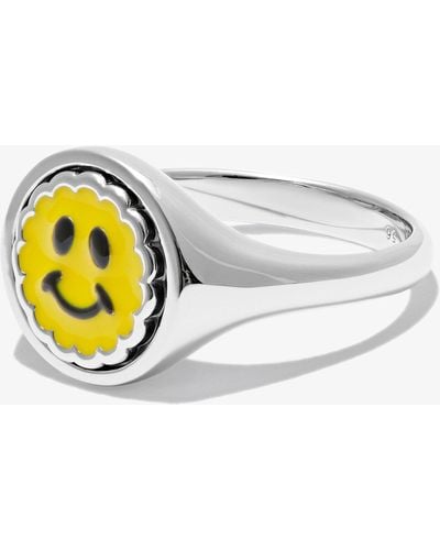 Maria Black Sterling Pop Happy Coin Ring - Metallic