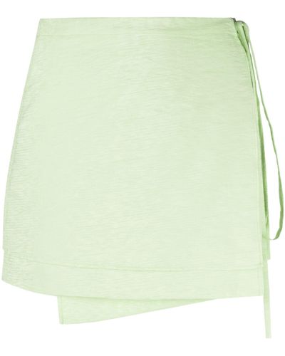 Rejina Pyo Wrap-detail Miniskirt - Green