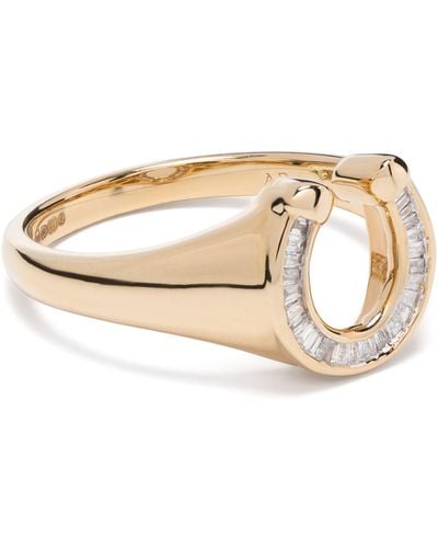 Adina Reyter 14k Yellow Horseshoe Diamond Ring - Natural