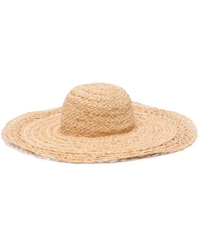 Gigi Burris Millinery Neutral Mary Jane Raffia Sun Hat - Women's - Straw - Natural