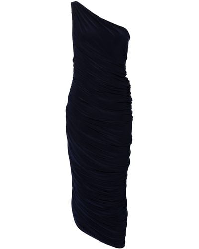 Norma Kamali Diana One-Shoulder Gown - Blue