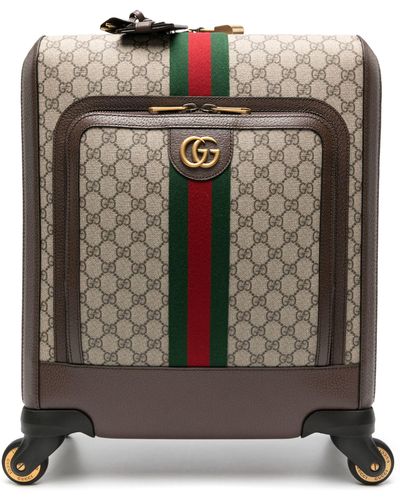 Gucci Beige gg Canvas Cabin Suitcase - Unisex - Canvas/polyurethane Resin/calf Leather - Black