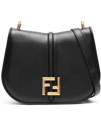 Fendi C'mon Medium Leather Satchel - Women's - Calf Leather - Black