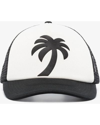 Palm Angels Black Palm Tree Trucker Cap