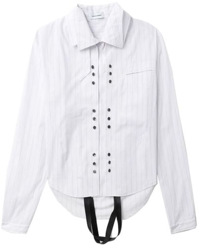 Kiko Kostadinov Tonino Layered Cotton Shirt - Men's - Cotton - White