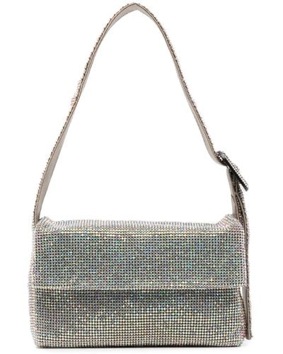 Benedetta Bruzziches Silver Vitty La Mignon Crystal Shoulder Bag - Women's - Aluminium/silk/glass - Gray