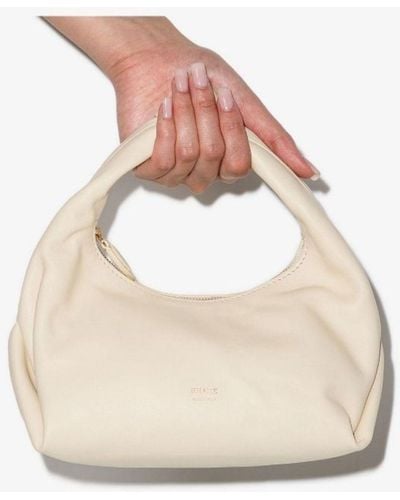 Khaite Neutral Beatrice Large Leather Hobo Shoulder Bag - Natural