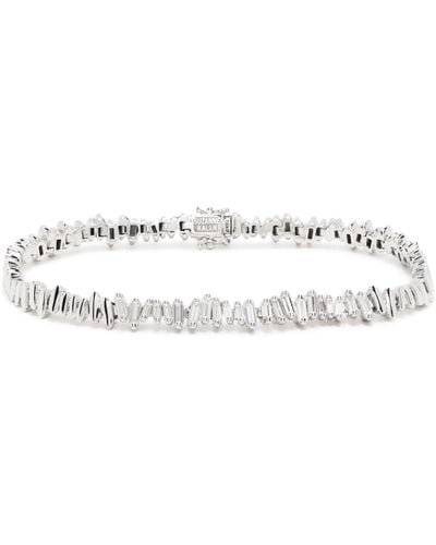 Suzanne Kalan 18k White Gold Id Diamond Bracelet