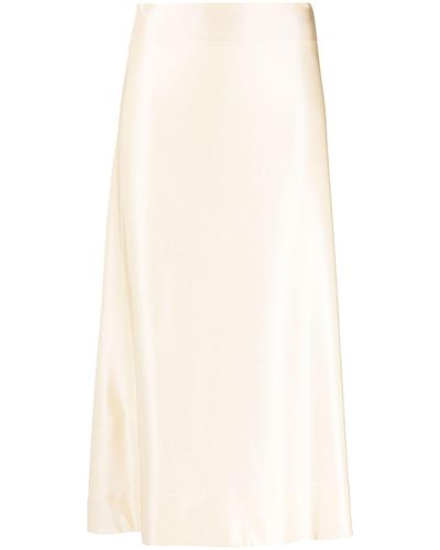 Jil Sander Neutral Jersey A-line Skirt - Women's - Spandex/elastane/viscose - White
