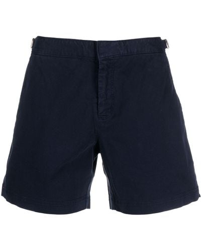 Orlebar Brown Buckle-fastening Cotton Shorts - Blue
