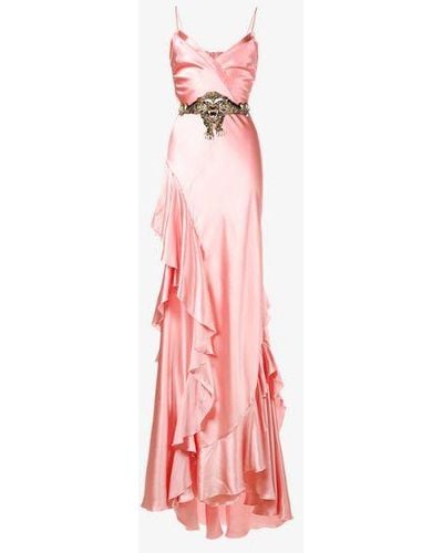 Gucci Ruffle Slip Gown - Pink