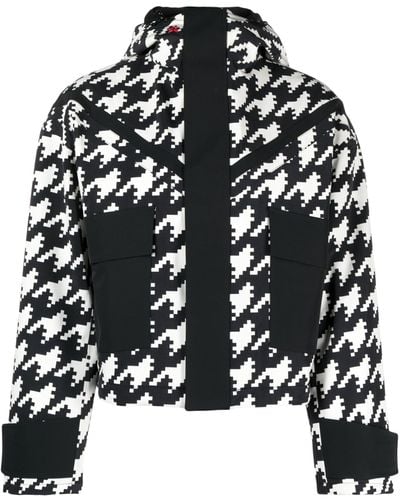 Perfect Moment Calea Houndstooth-print Padded Jacket - Black