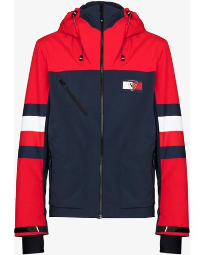 Rossignol X Tommy Hilfiger Navy Hooded Ski Jacket - Men's - Polyamide/polyester - Red