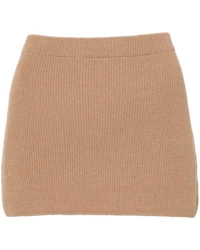 AYA MUSE Agos Knitted Mini Skirt - Natural