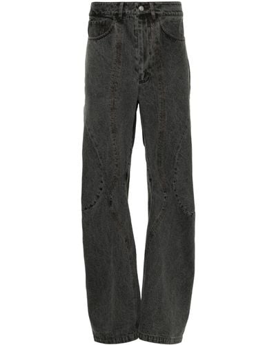 LUEDER David Engineered Flared Jeans - Black
