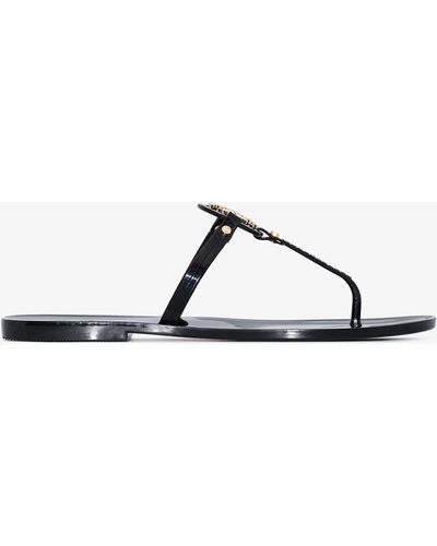 Tory Burch Mini Miller Jellie Toe Post Sandals - Black