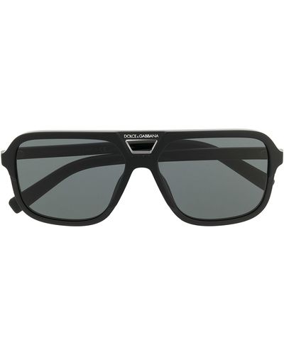Dolce & Gabbana Pilot-frame Tinted Sunglasses - Black