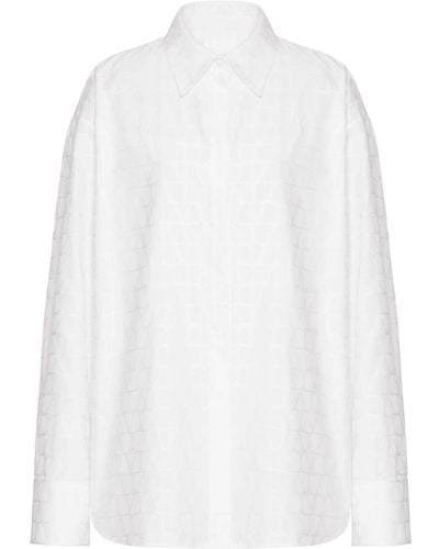 Valentino Garavani Toile Iconographe Cotton Shirt - White
