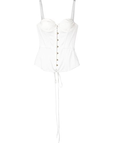 Agent Provocateur Mercy Padded Satin Corset - White