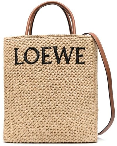 Loewe Standard A4 Rafia Tote Bag - Natural