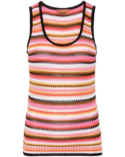 Missoni Striped Knitted Top - Red