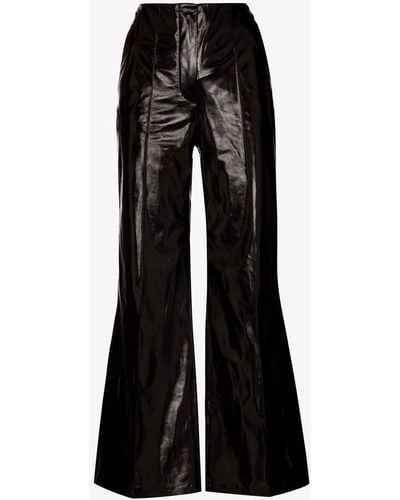 Stand Studio Jayne Flared Faux Leather Pants - Black