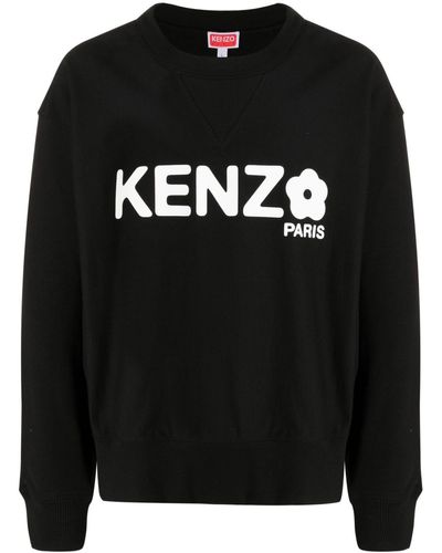 KENZO Crewneck Sweatshirt With Print - Black