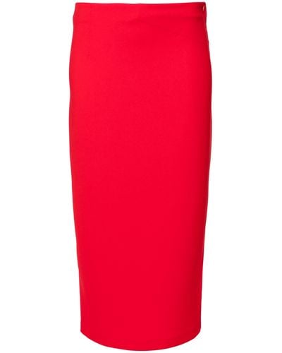ANDREADAMO Cady Midi Skirt - Red