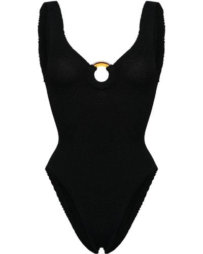 Hunza G Celine Crinkled Swimsuit - Black