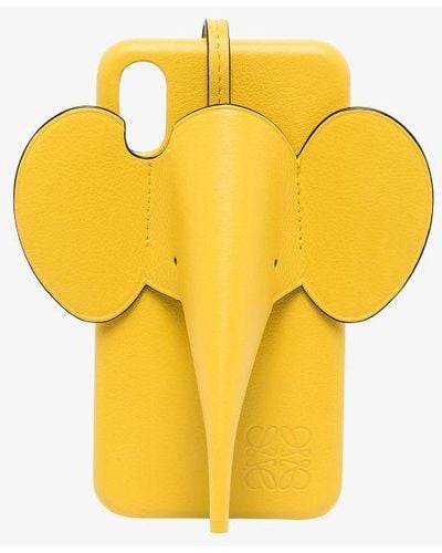 Loewe Elephant Leather Iphone 11 Pro Max Case - Yellow