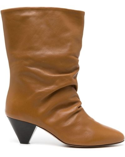 Isabel Marant Reachi 55 Leather Boots - Brown