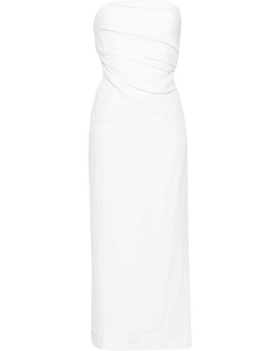 TOVE Strapless Linen Maxi Dress - Women's - Polyester/cotton/linen/flax - White