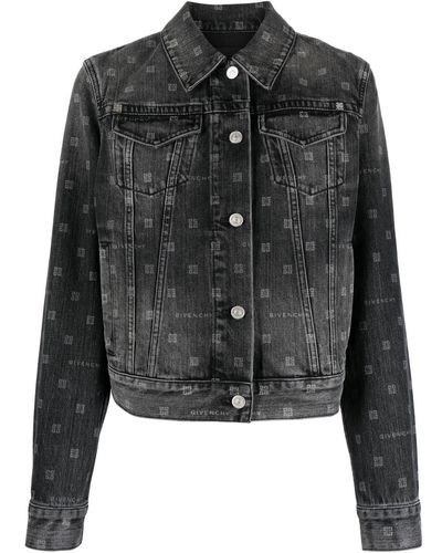 Givenchy 4g Print Denim Jacket - Women's - Cotton/polyester - Black